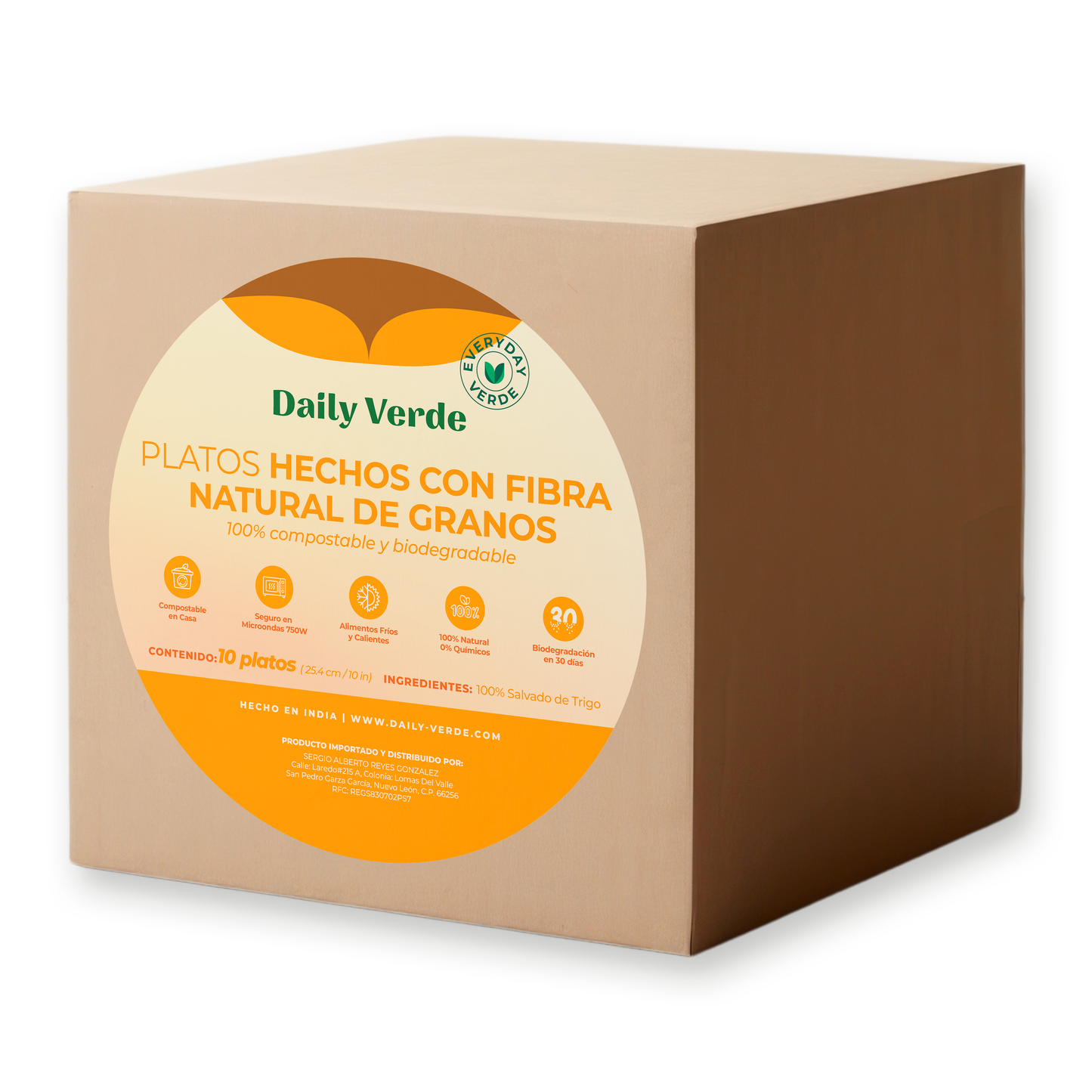 Value Pack 80 PLATOS /Salvado de Trigo 10 pulgadas.